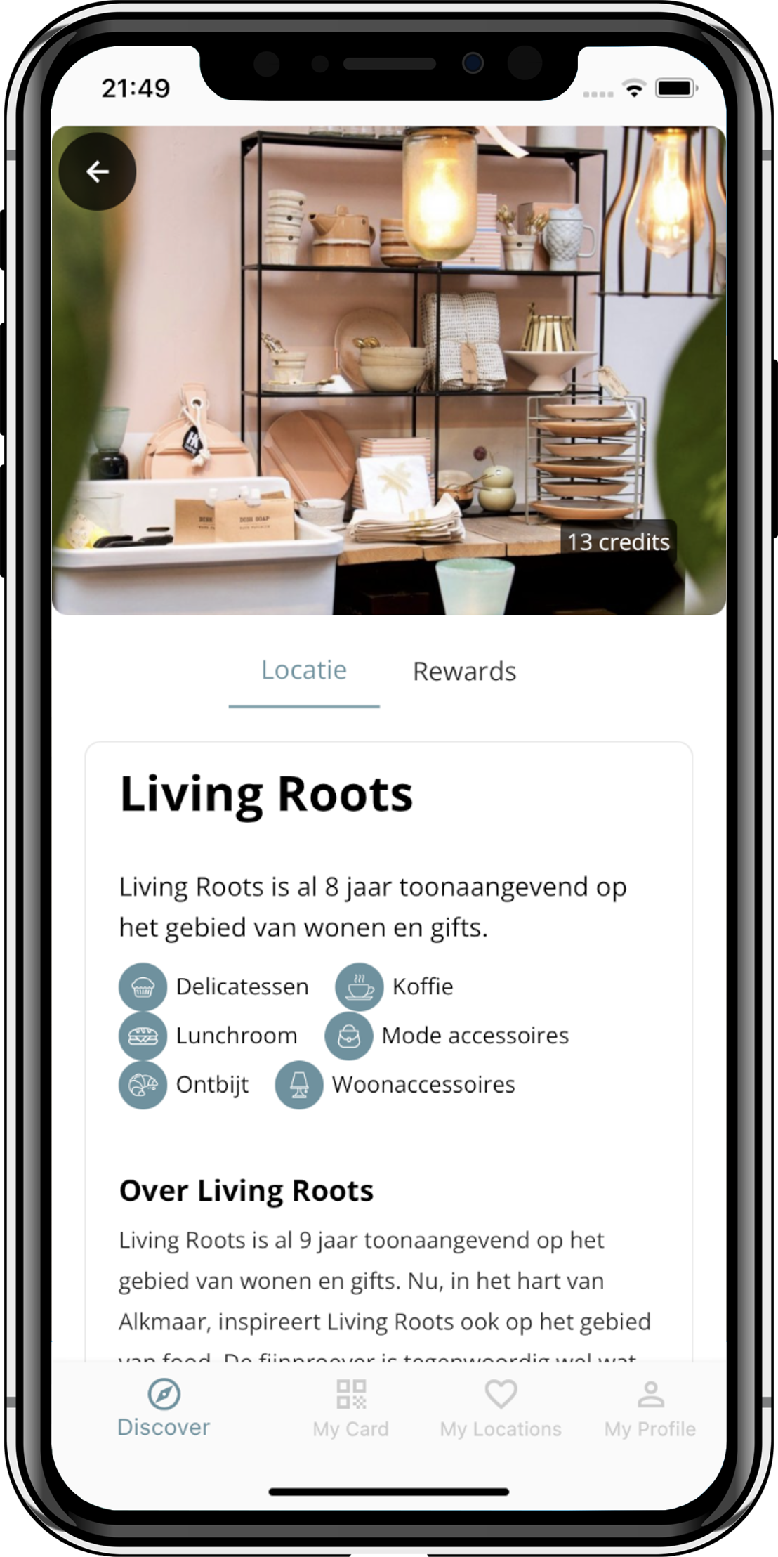 Klantenkaart Living Roots Urban Collect