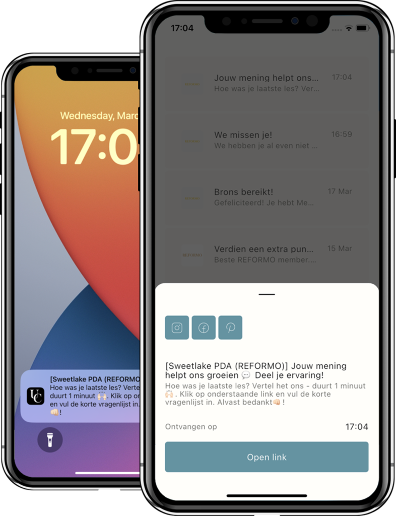 Urban Collect pushbericht sportlocatie